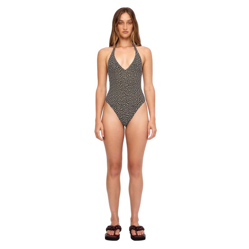 Zulu & Zephyr Black Spot Halter One Piece image number 0